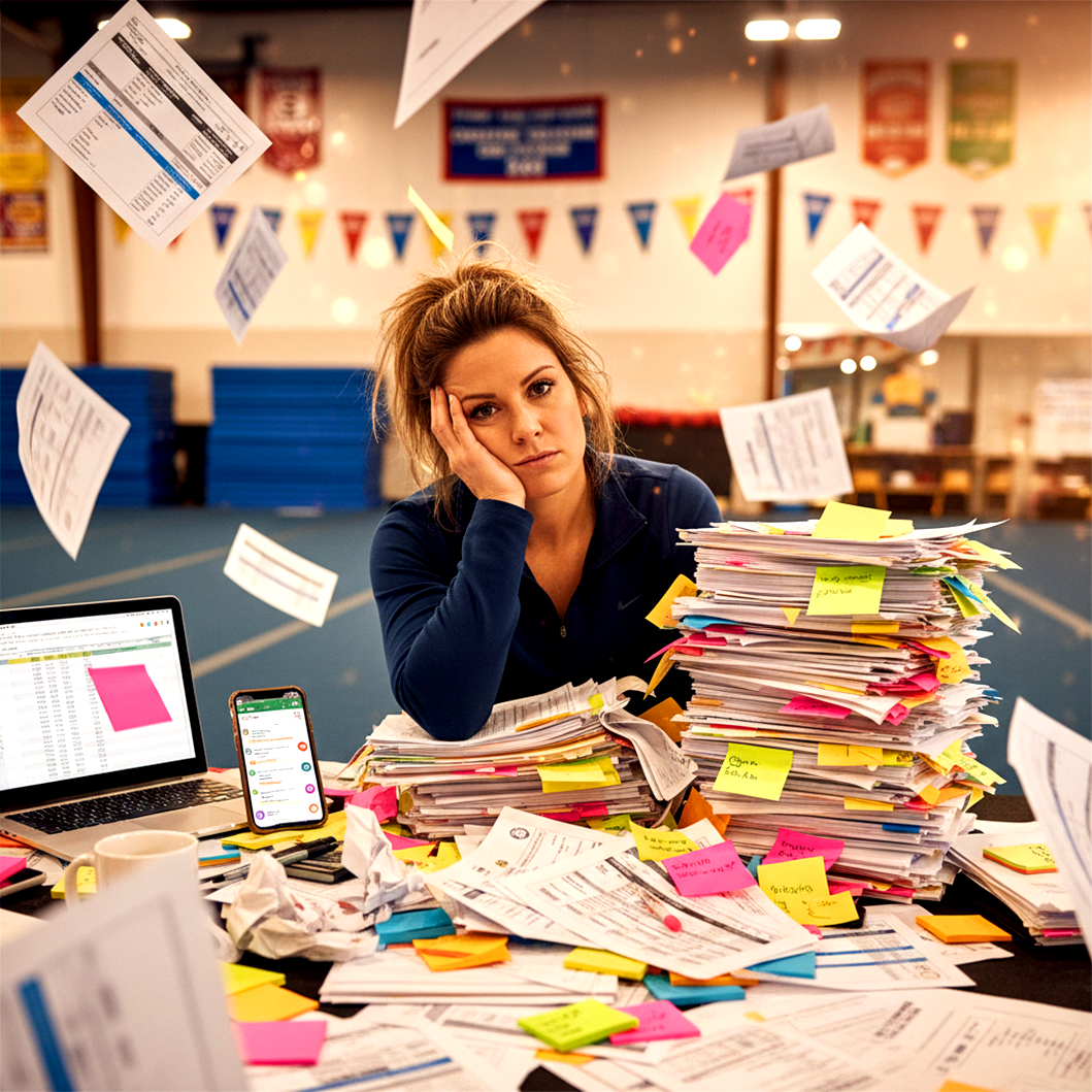 Overwhelmed cheer gym owner